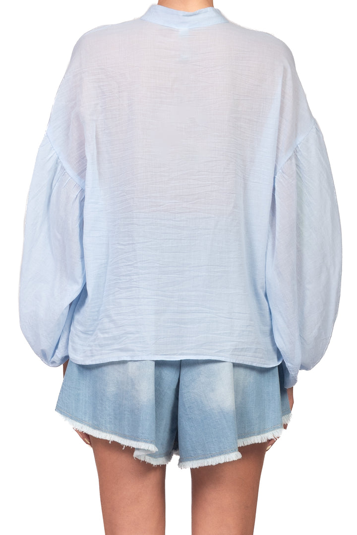 Tensione In - Camicia mussola manica ricamata Art. PE260401