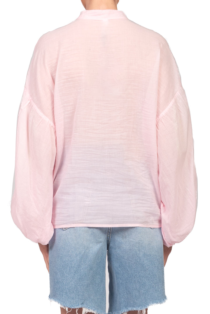 Tensione In - Camicia mussola manica ricamata Art. PE260401