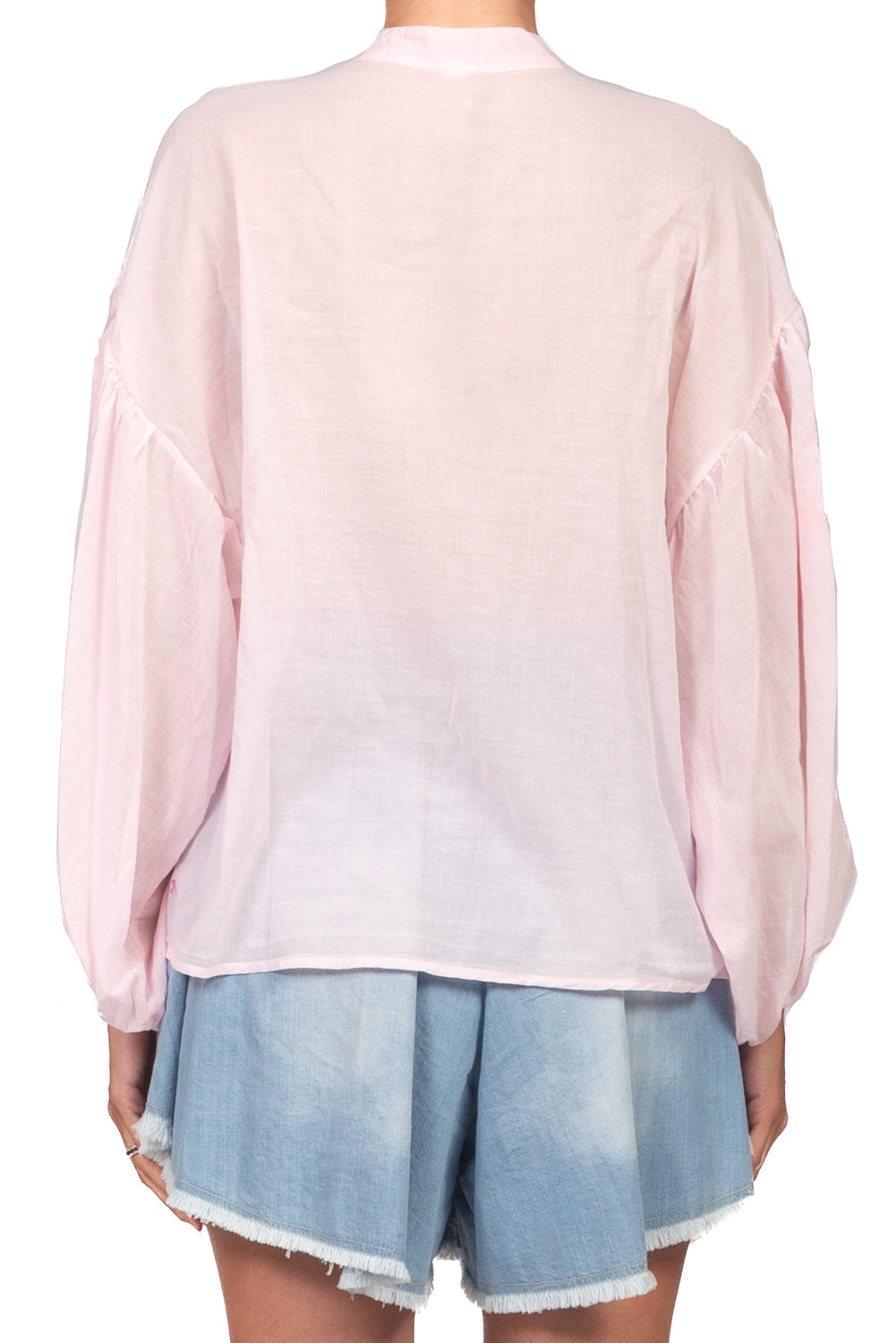Tensione In - Camicia mussola manica ricamata Art. PE260401