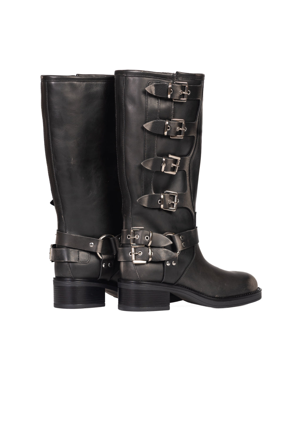 Ovyé - Stivale biker con cinghie in pelle Art. AT4200