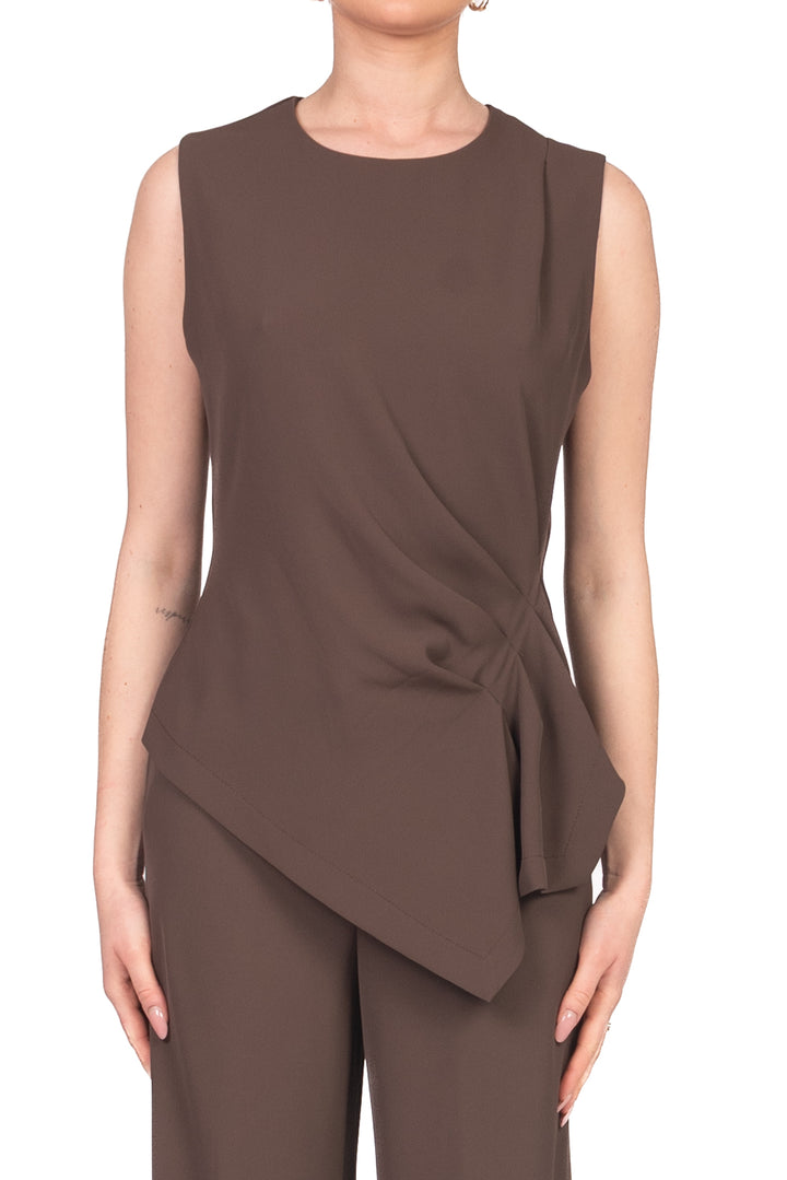 Vicolo - Top smanicato arricciato Art. TAB1687