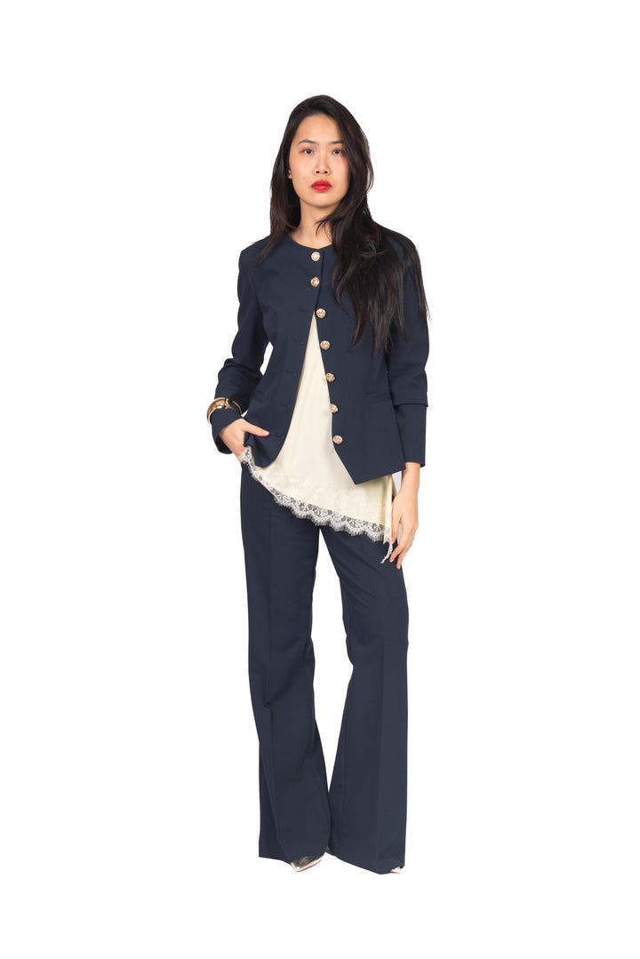 Vicolo - Top in satin asimmetrico con pizzo Art. TAB1703