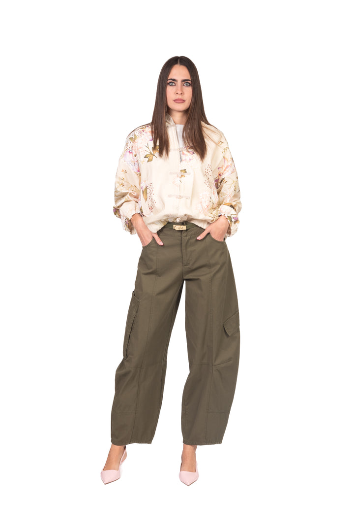 Dixie - Bomber floreale con alamari Art. VAIU1PE