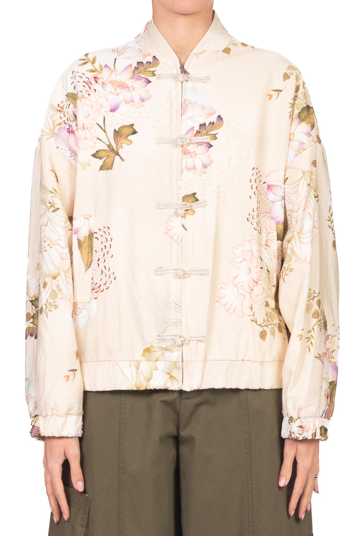 Dixie - Bomber floreale con alamari Art. VAIU1PE