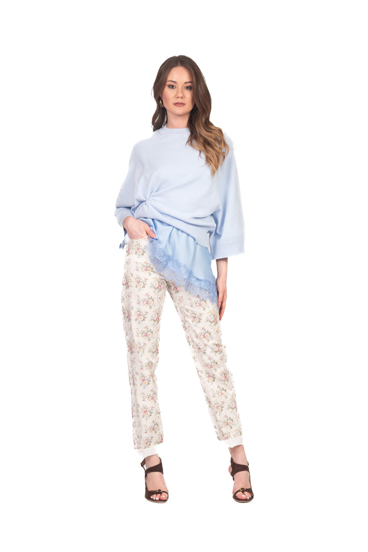 Vicolo - Top in satin asimmetrico con pizzo Art. TAB1703