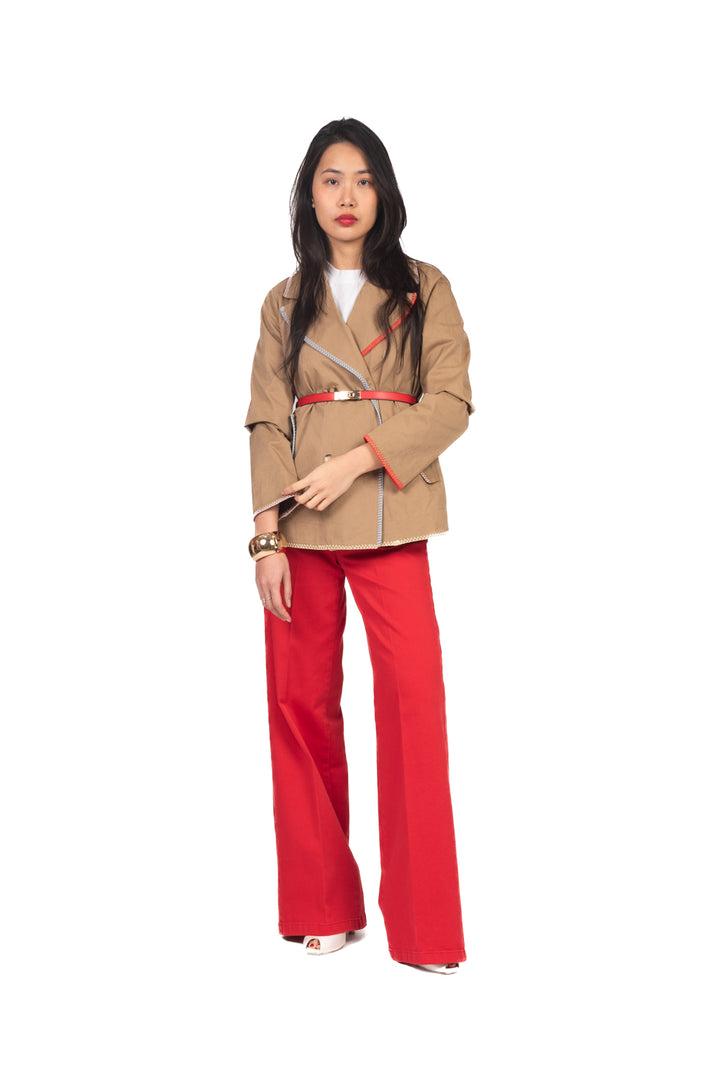 Vicolo - Giacca trench doppio petto con impunture Art. TAB1586