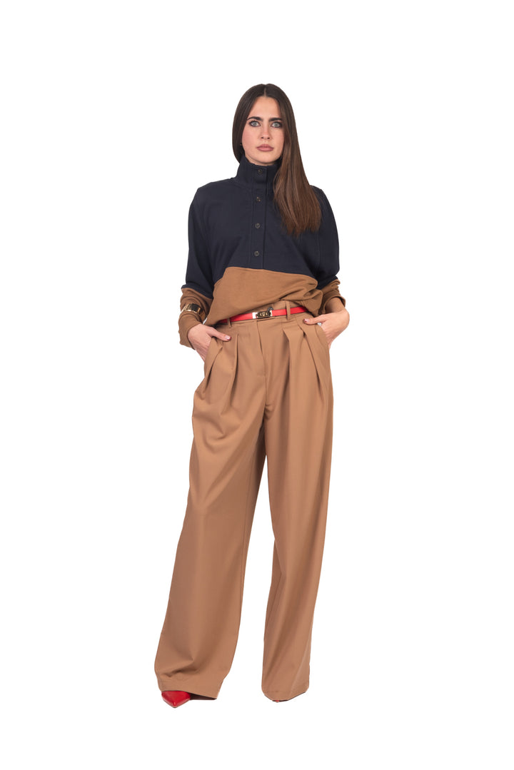 Tensione In - Pantalone palazzo chiusura asimmetrica Art. 26P4364