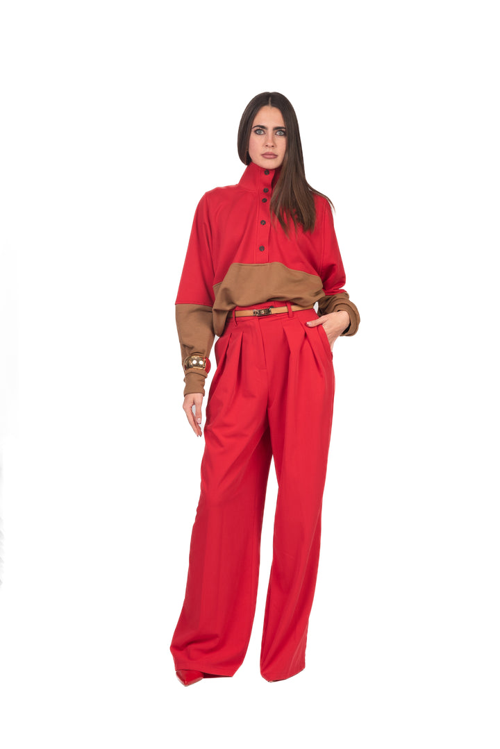 Tensione In - Pantalone palazzo chiusura asimmetrica Art. 26P4364