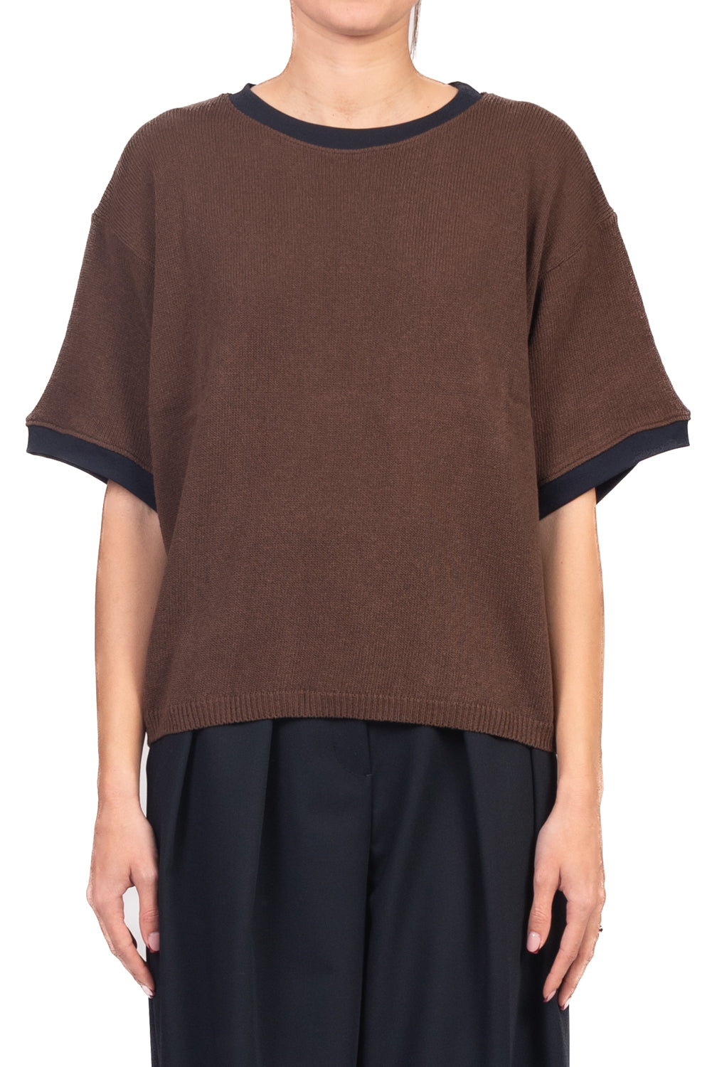 Vicolo - Maglia girocollo profili contrasto Art. 7AB7051