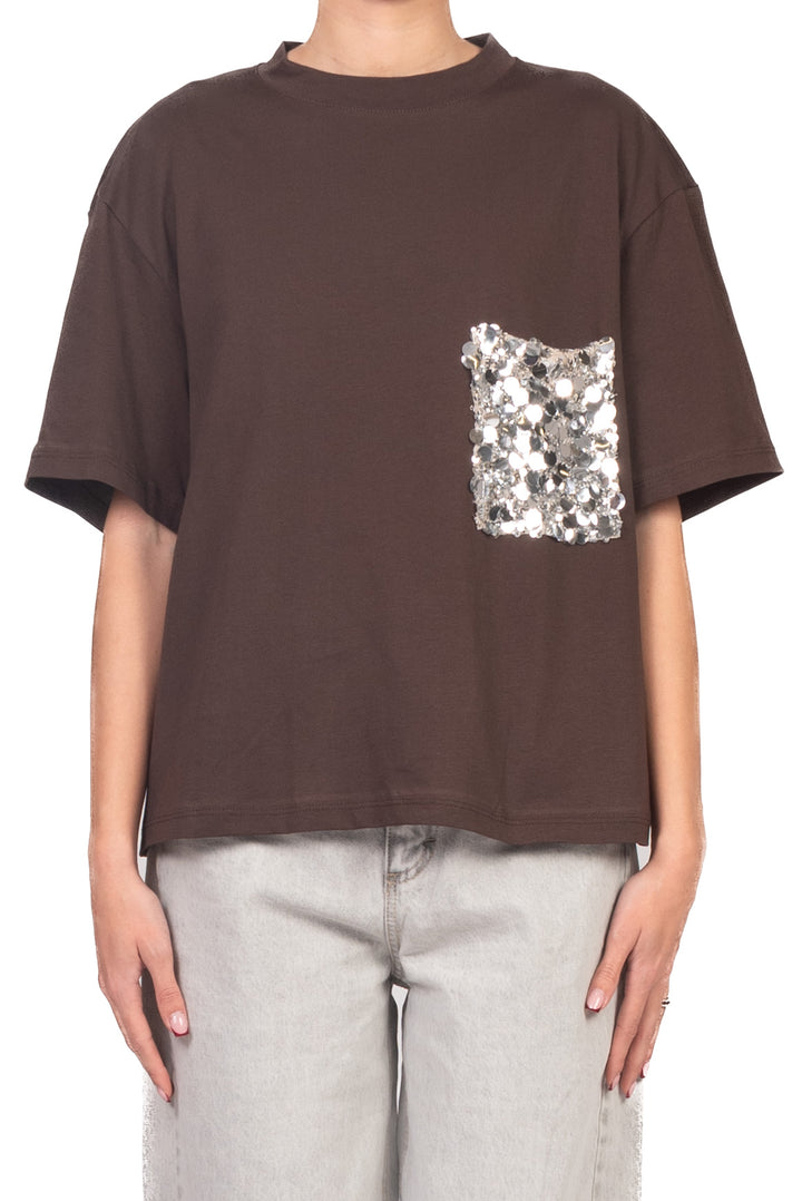 Tensione In - T-shirt tasca paillettes Art. PE260112