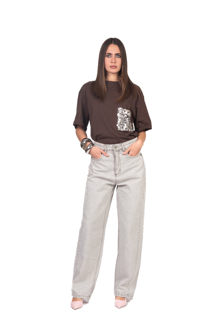 Tensione In - T-shirt tasca paillettes Art. PE260112