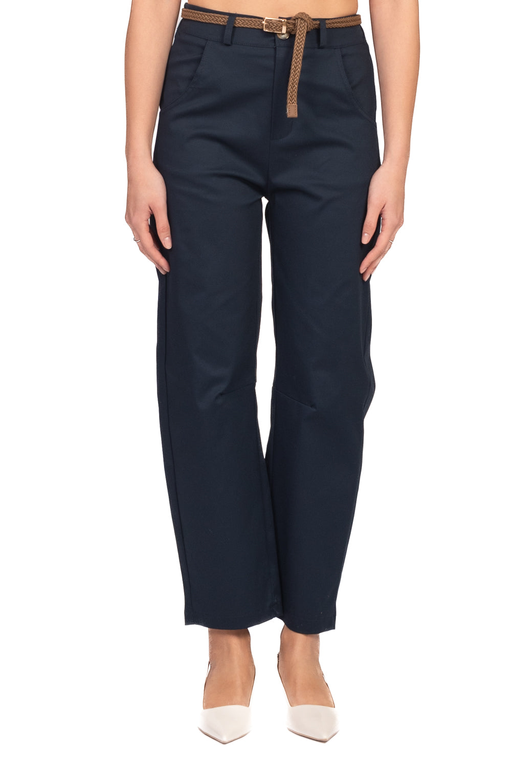 Vicolo - Pantalone barrel con cintura Art. TAB1709
