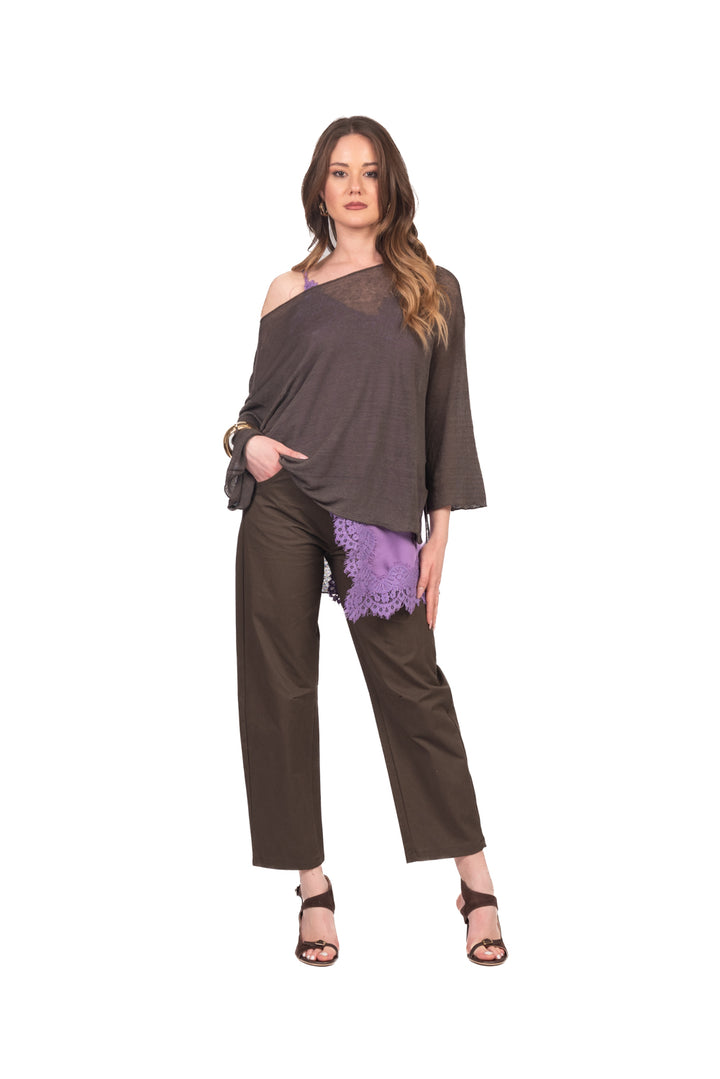 Vicolo - Pantalone barrel con cintura Art. TAB1709