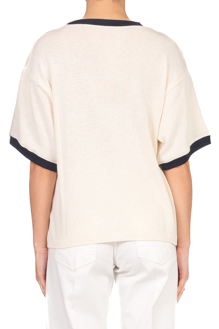 Vicolo - Maglia girocollo profili contrasto Art. 7AB7051