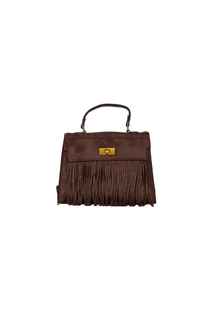 Upper - Borsa in suede con frange