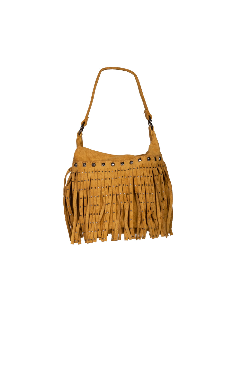Upper - Borsa suede scamosciata con frange