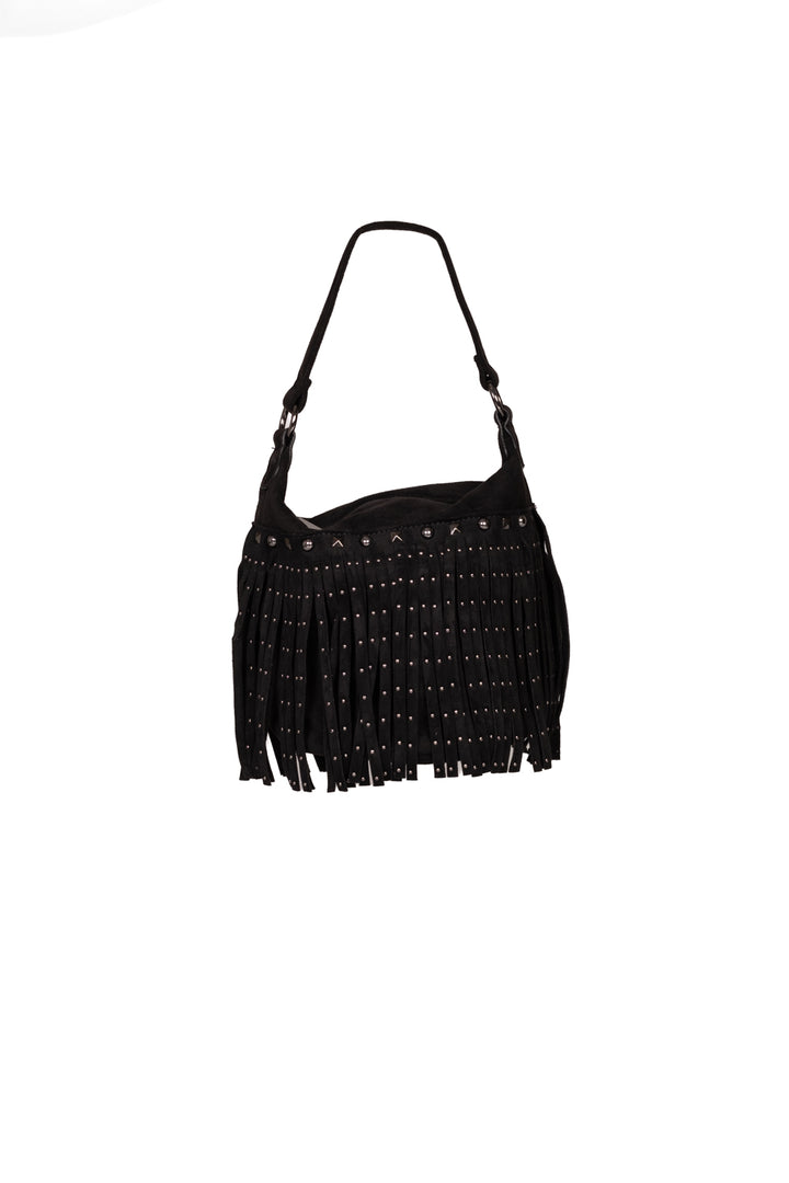 Upper - Borsa suede scamosciata con frange