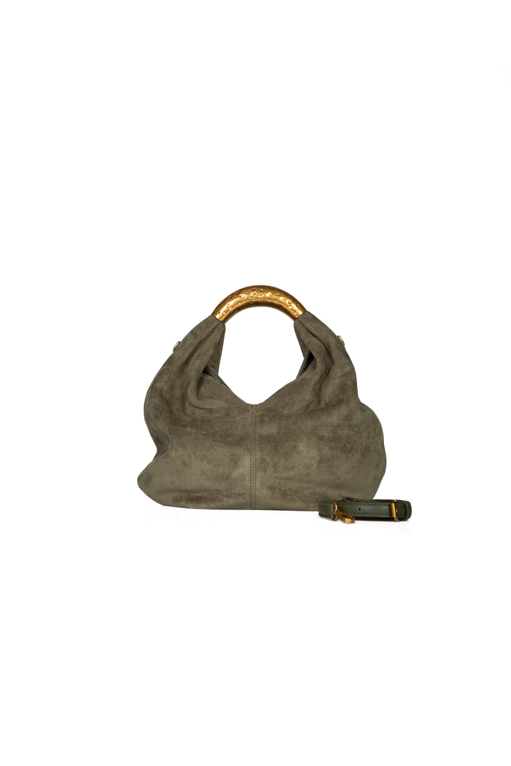 Upper - Borsa mezzaluna scamosciata