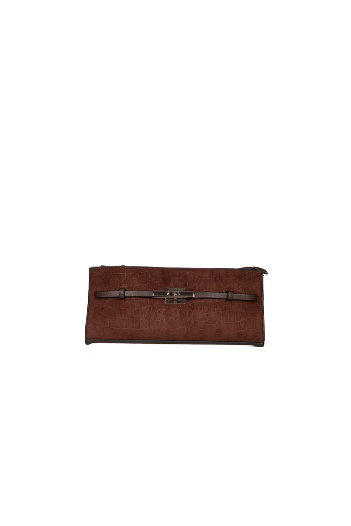 Upper - Borsa baguette scamosciata effetto cocco