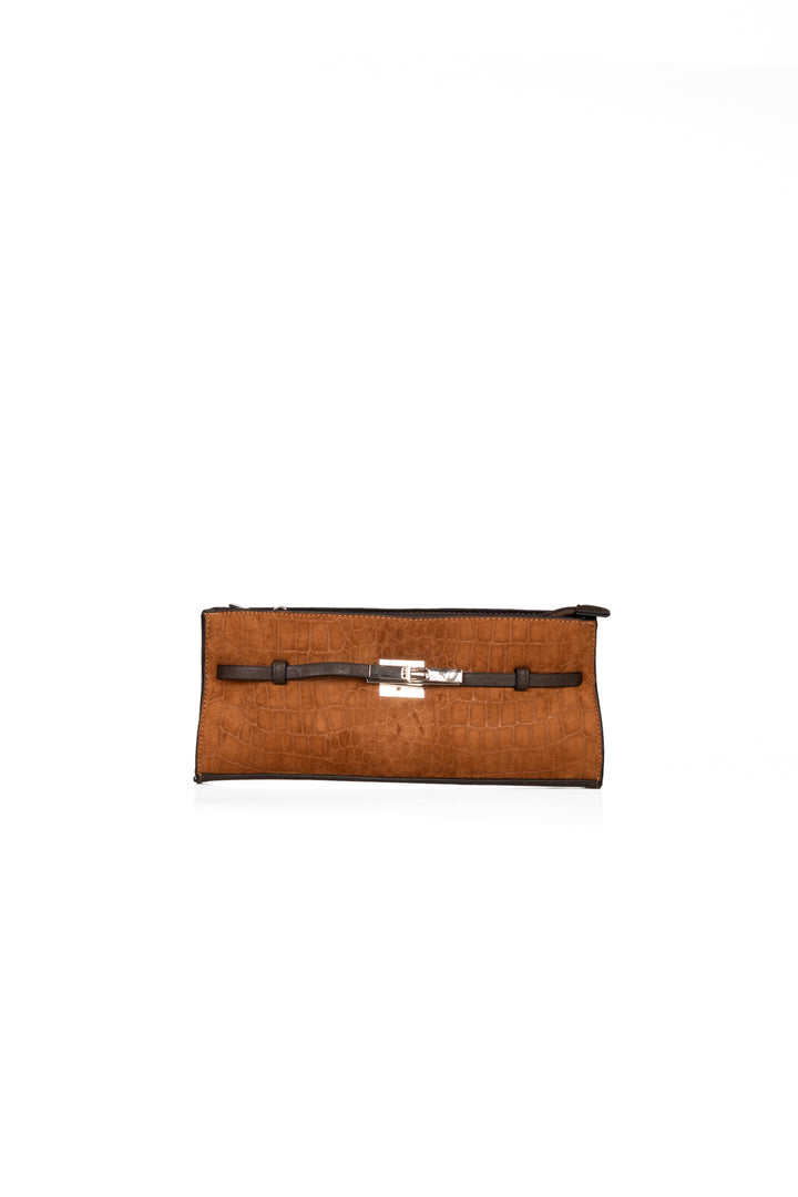 Upper - Borsa baguette scamosciata effetto cocco