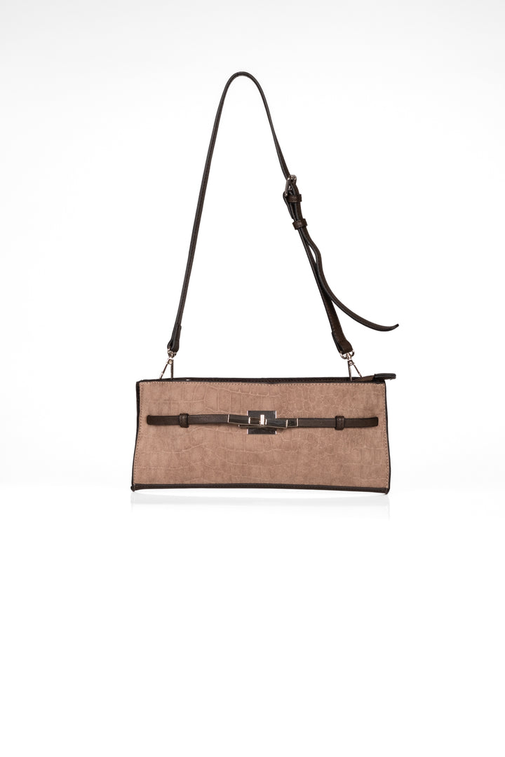 Upper - Borsa baguette scamosciata effetto cocco