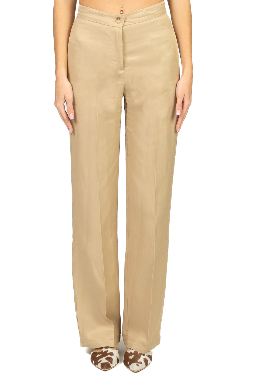 Vicolo - Pantalone palazzo misto lino Art. TAB0250