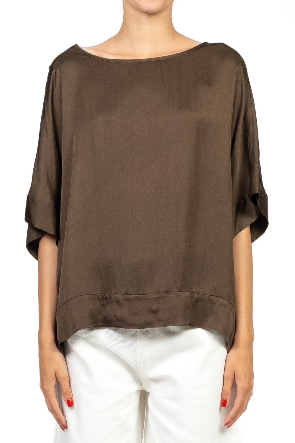 Tensione In - Blusa over in satin Art. F5293B05QPE25