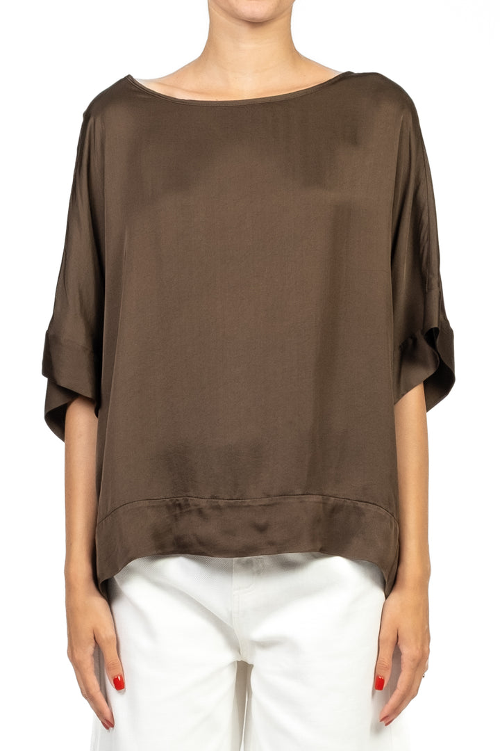 Tensione In - Blusa over in satin Art. F5293B05QPE25