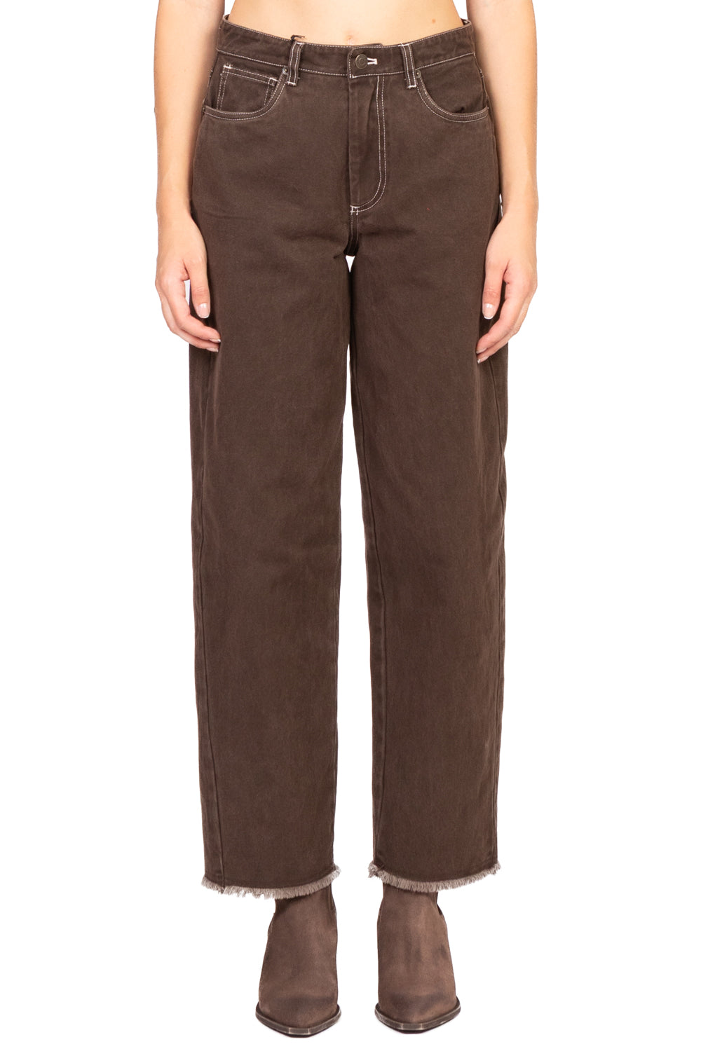 Tensione In - Jeans barrel sfrangiato Art. W25P423