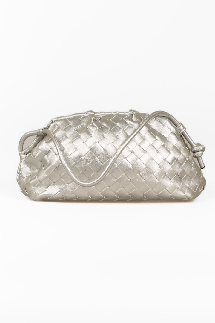 Upper - Borsa clutch intrecciata con tracolla