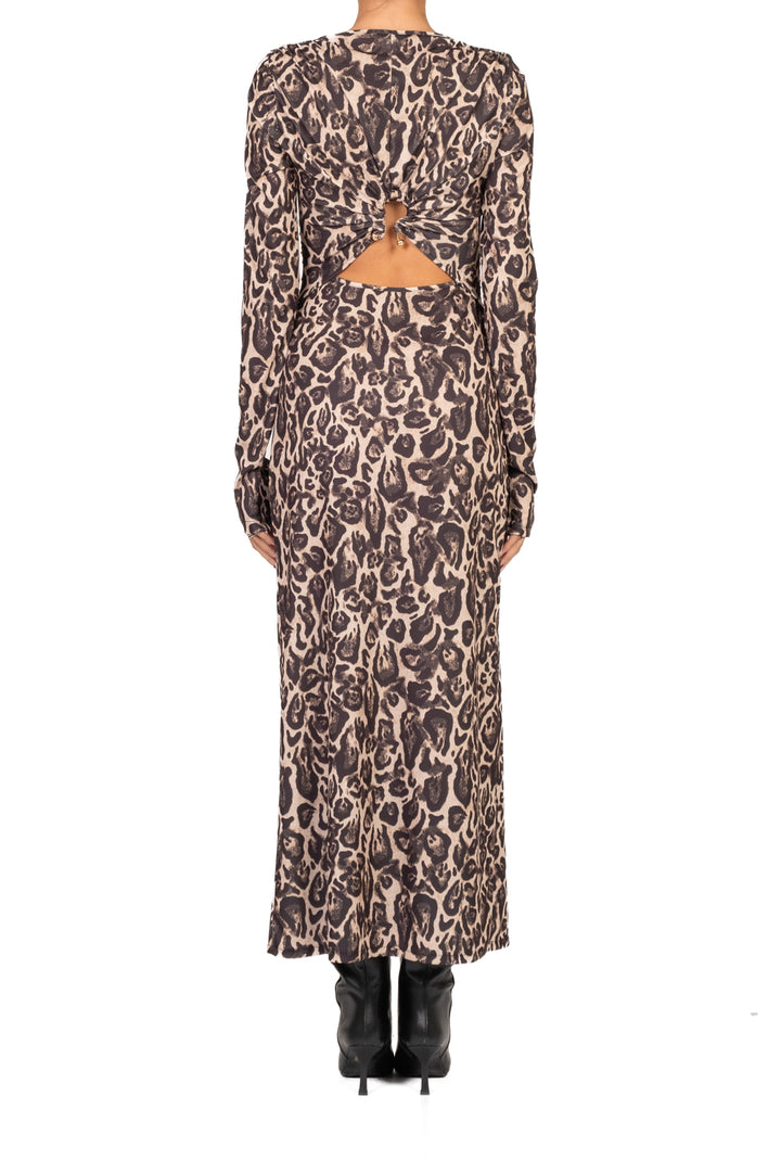 Imperial - Abito animalier scollo posteriore Art. AFDKKOT