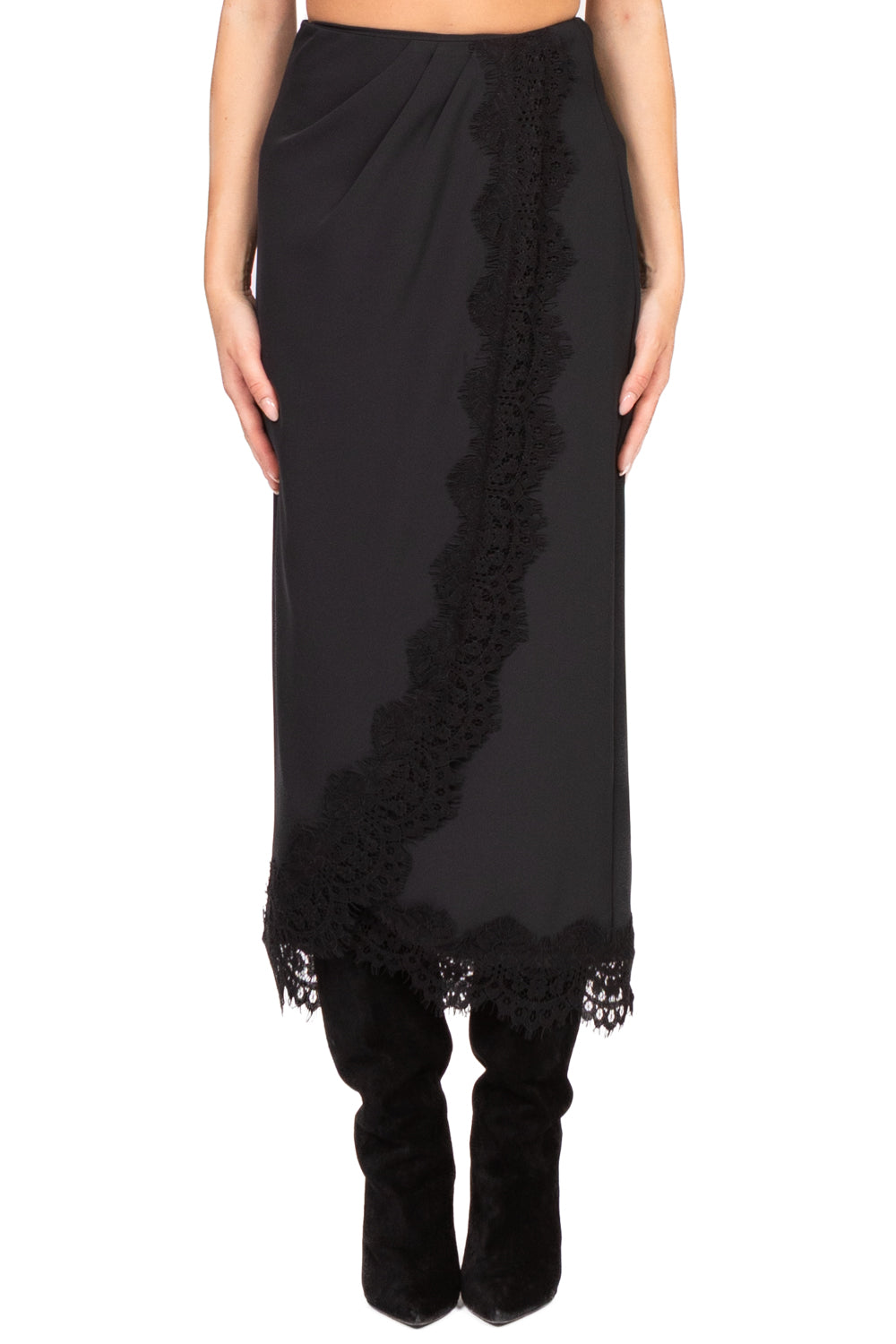 Tensione In - Gonna in crepe pizzo Art. FW250019