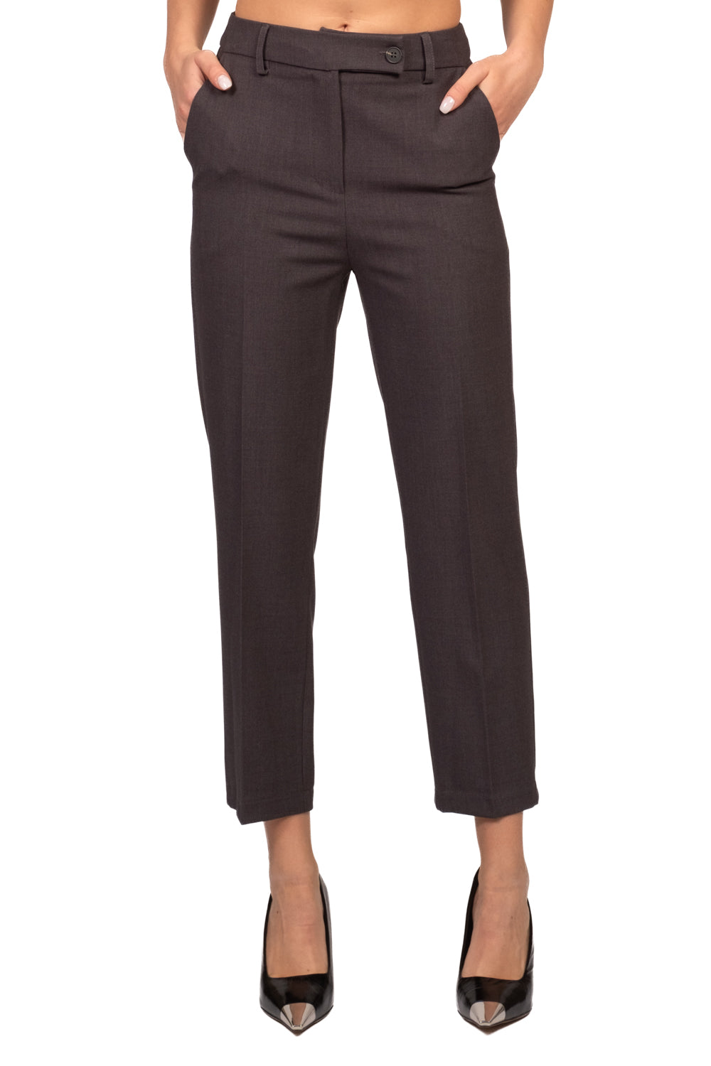 Tensione In - Pantalone sigaretta chiusura asimmetrica Art. 27P6449