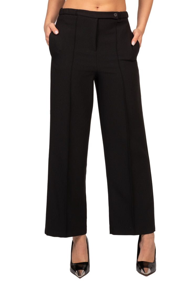 Tensione In - Pantalone dritto chiusura asimmetrica Art. 27P6580