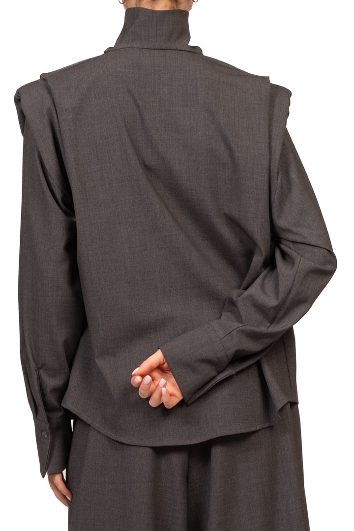 Tensione In - Camicia collo alto con spalline Art. CN932