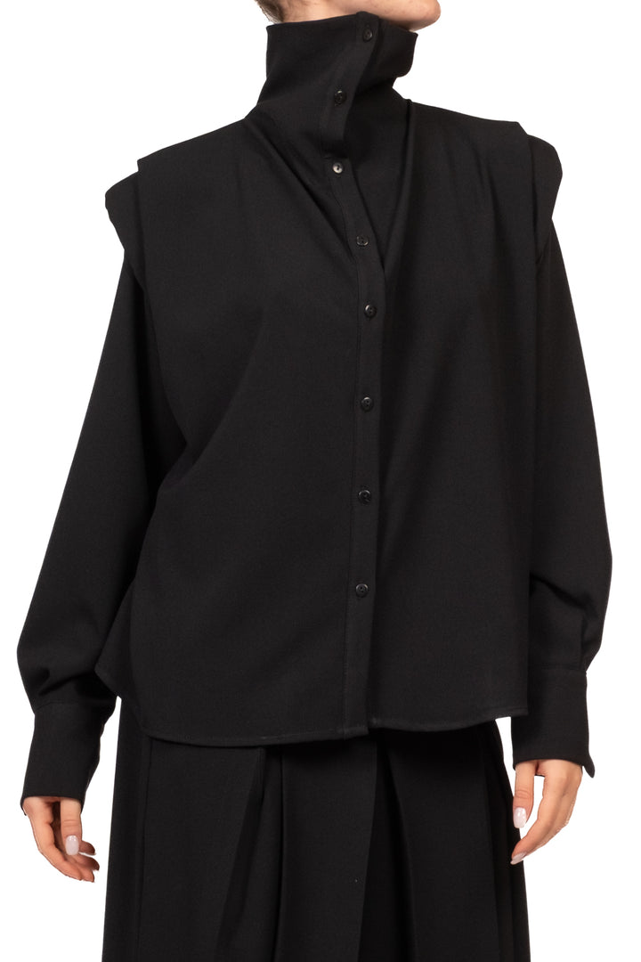 Tensione In - Camicia collo alto con spalline Art. CN932
