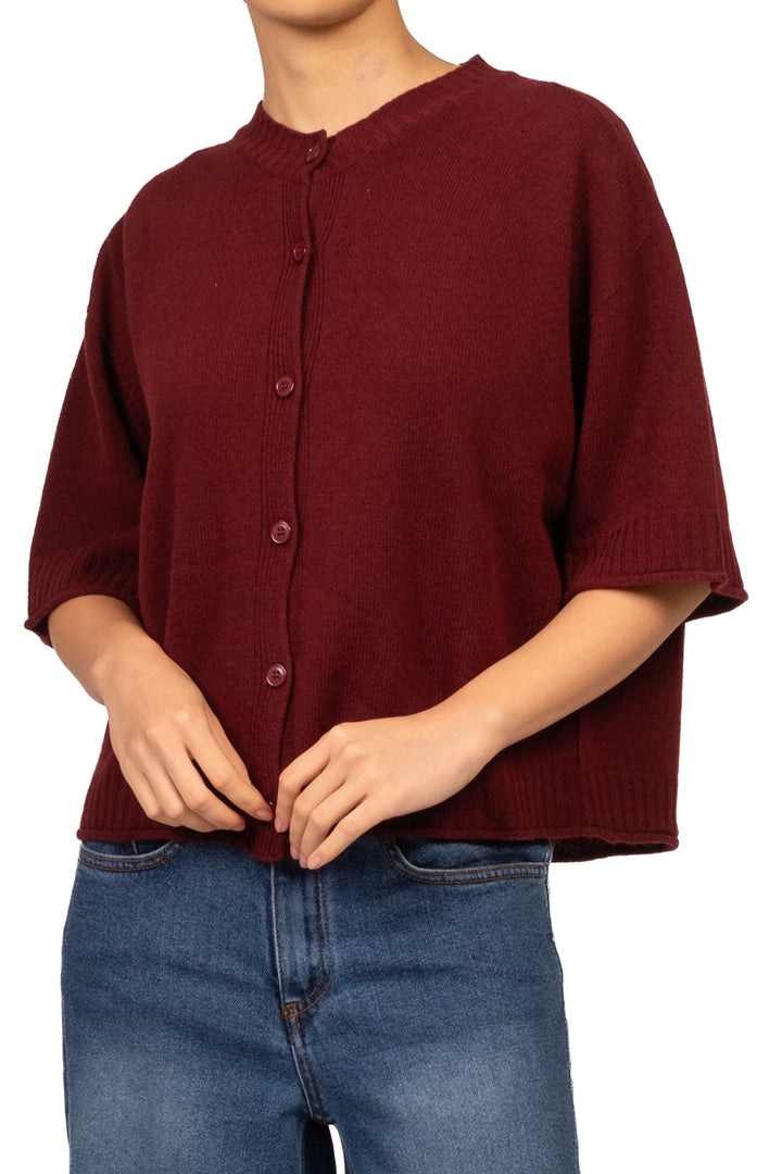 Kontatto - Cardigan mezza manica in lana Art. 3M1838CN