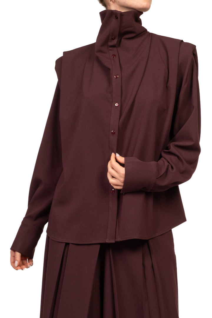 Tensione In - Camicia collo alto con spalline Art. CN932