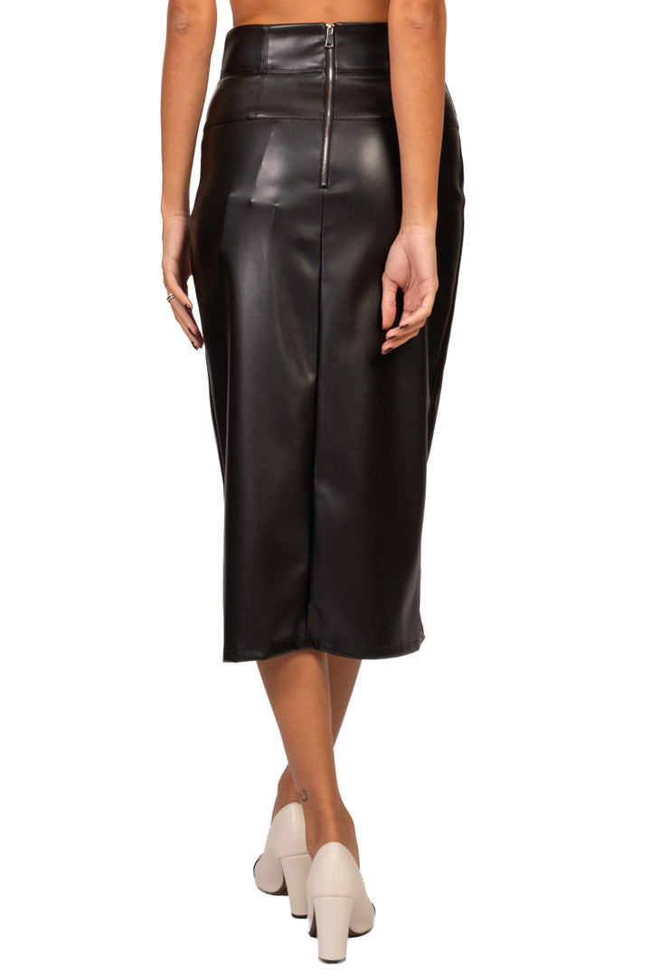 Tensione In - Gonna ecopelle con spacco Art. N50501AT