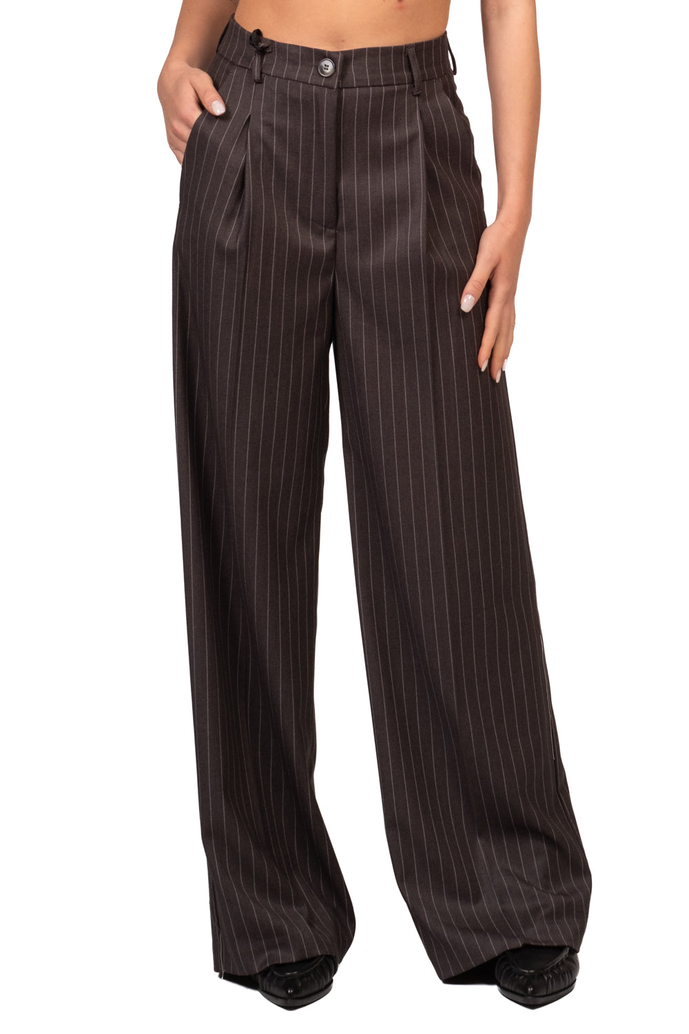 Vicolo - Pantalone palazzo gessato Art. TAC1641