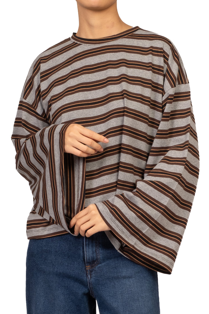 Vicolo - T-Shirt rigata manica campana Art. UAC0190