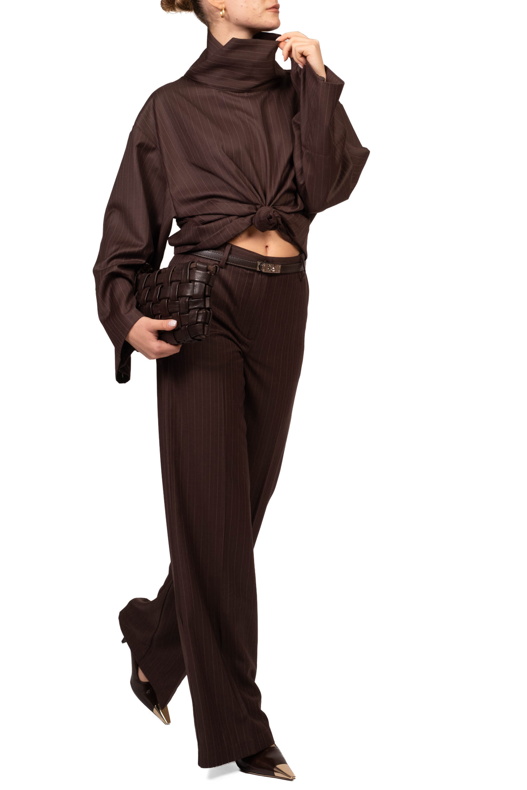 Vicolo - Pantalone palazzo gessato Art. TAC1555