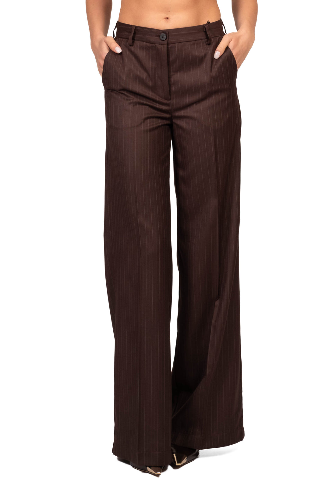 Vicolo - Pantalone palazzo gessato Art. TAC1555