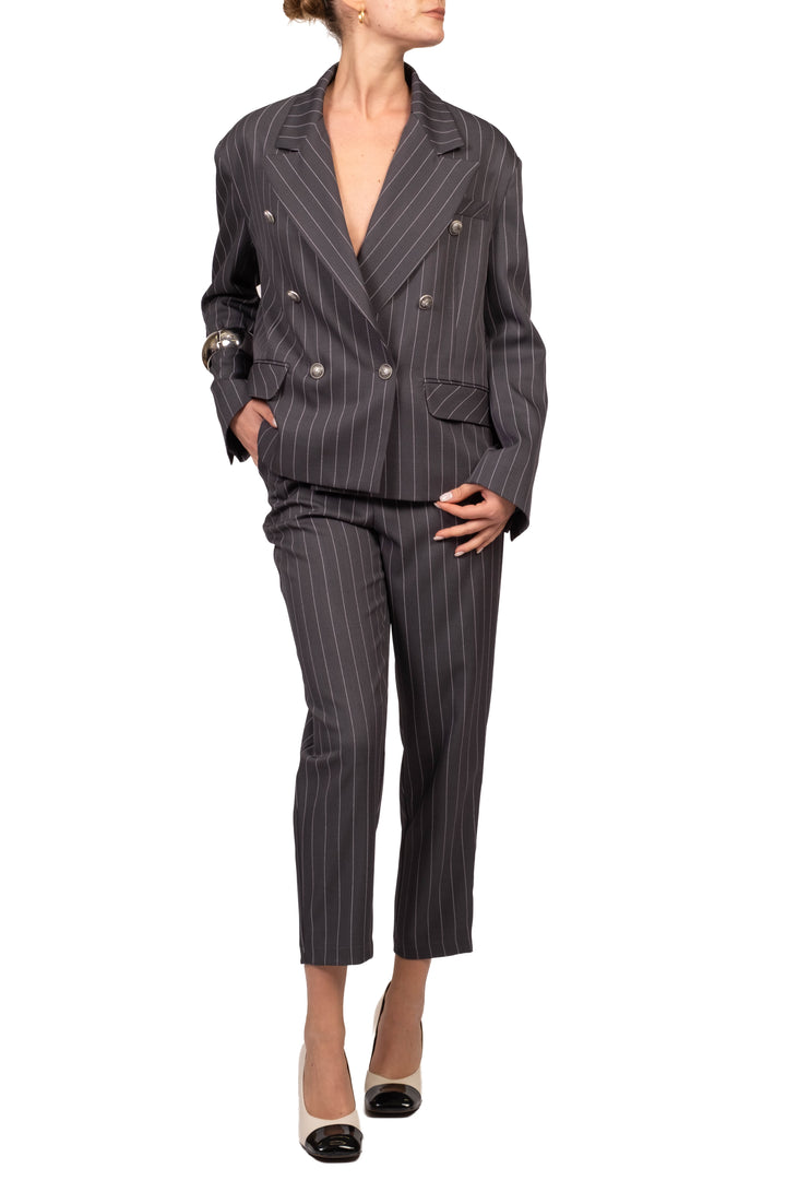 Vicolo - Pantalone sigaretta gessato Art. TAC1603