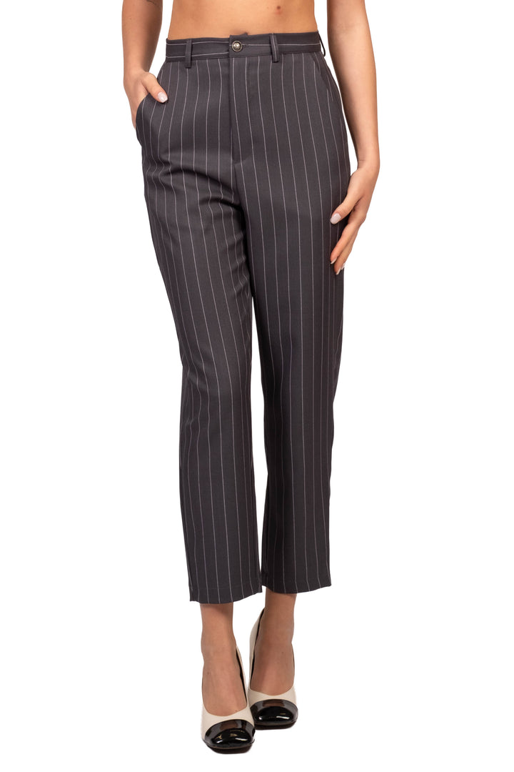 Vicolo - Pantalone sigaretta gessato Art. TAC1603