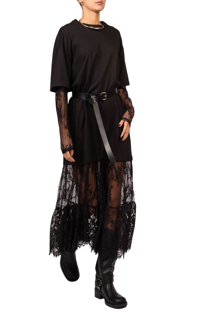 Vicolo - Abito t-shirt con pizzo Art. UAC0185