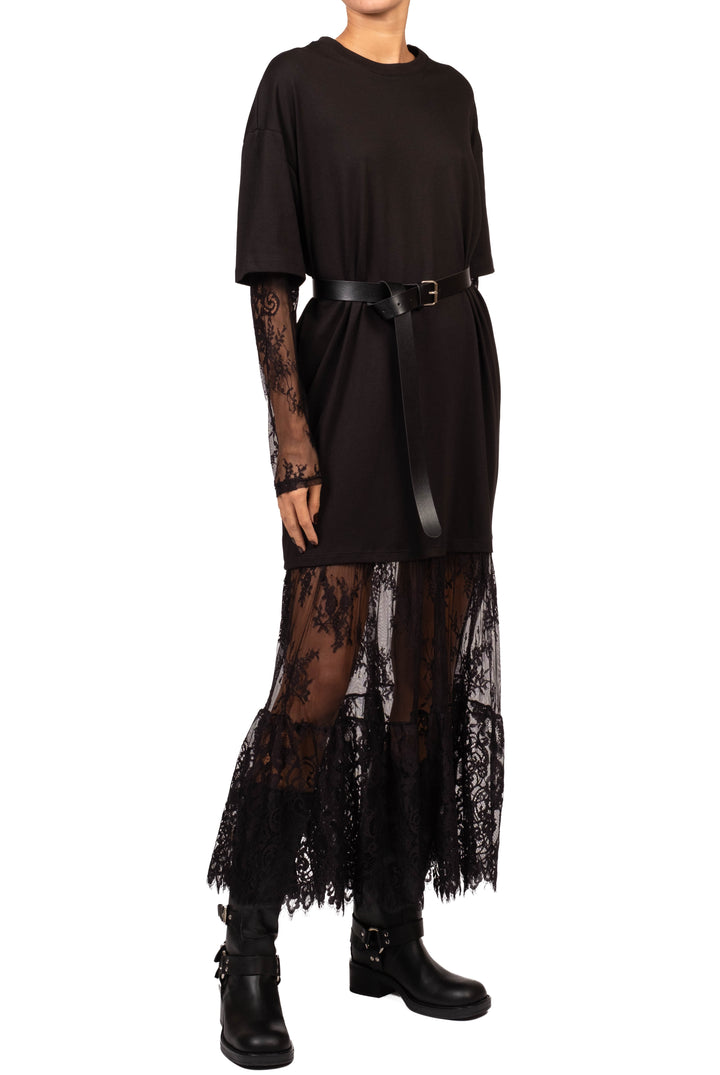 Vicolo - Abito t-shirt con pizzo Art. UAC0185