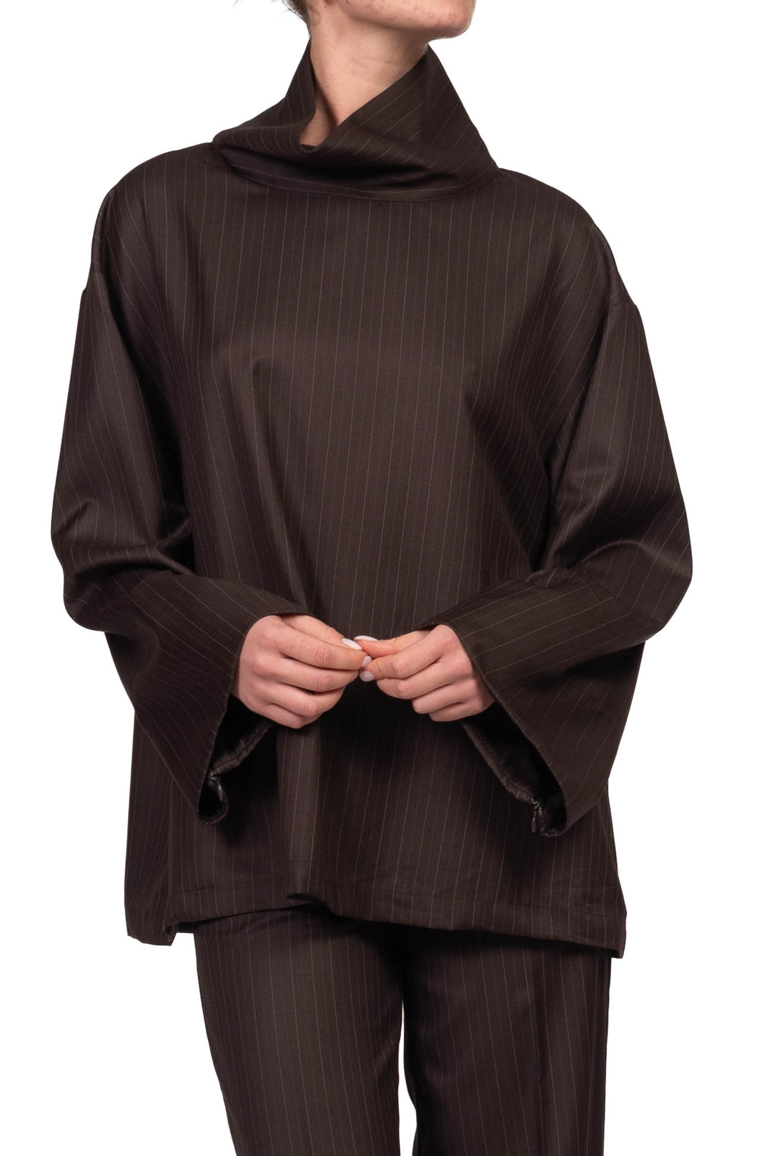 Vicolo - Blusa gessata collo in piedi Art. TAC1527