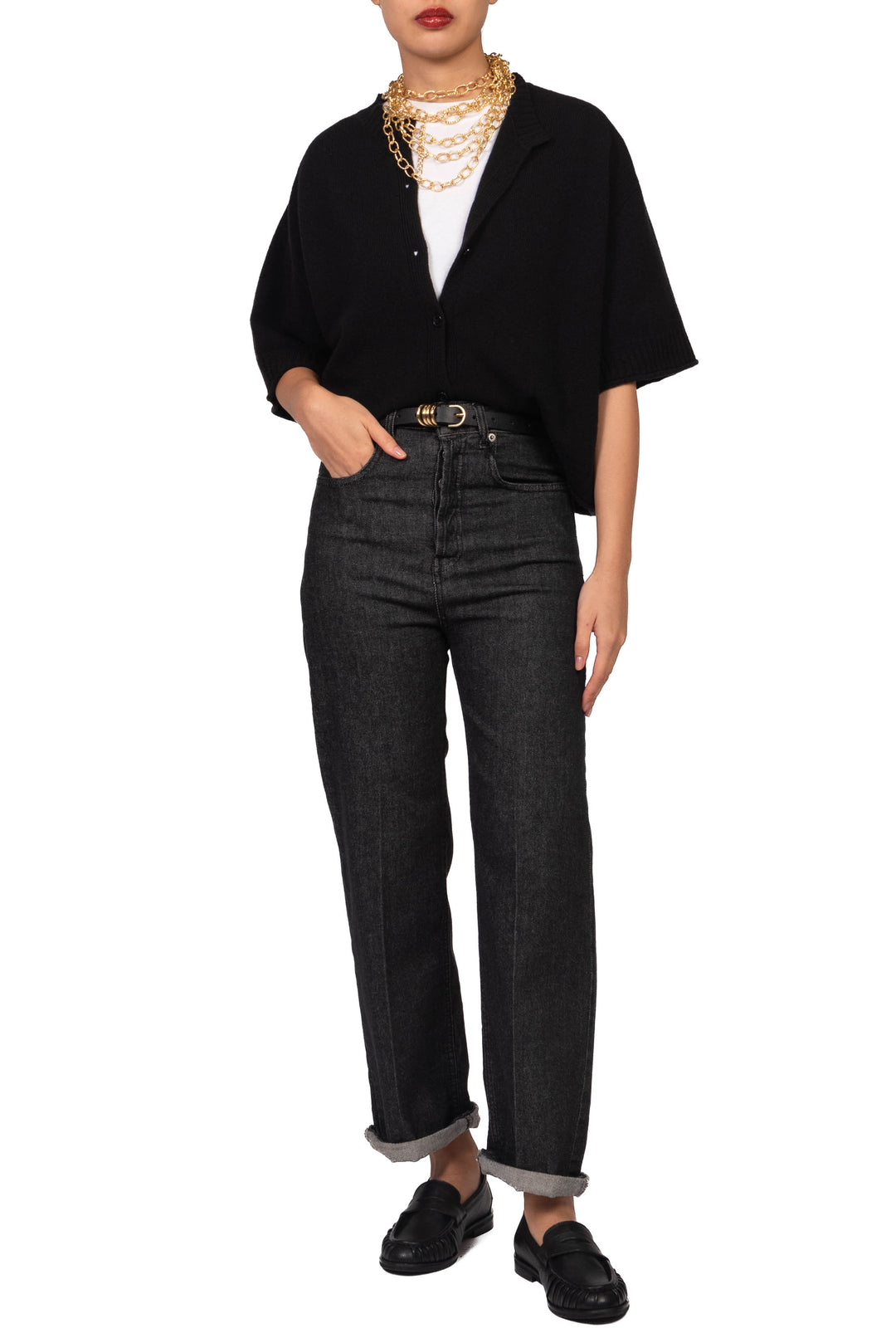 Tensione In - Jeans gamba dritta Art. P27-RIBCAGE-BLACK-0
