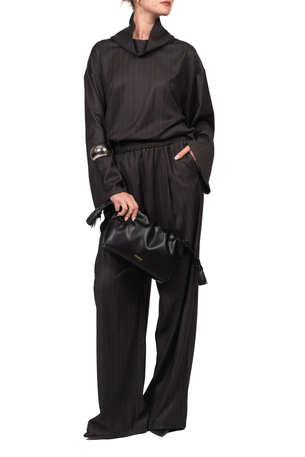 Vicolo - Completo gessato blusa e pantalone Art. TAC1587